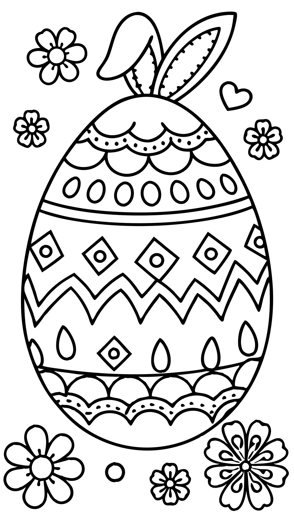 coloriages pour les œufs de Pâques